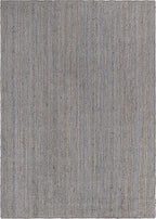 Unique Loom Braided Jute Collection Area Rug - Dhaka (7' 1" x 10' Rectangle, Gray)