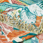 Boho Throw Blanket for Bed Cotton Spring Blankets Twin Size for Bedroom Living Room All Season Lightweight Botanical Floral Embroidery Quilt for Couch Sofa Chair 60"x80" Home Decor