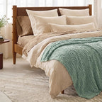 Bedsure GentleSoft Twin Blanket for Bed - Cozy Soft Blankets for Women, Cute Small Fleece Throws for Girls, Graduation Decorations Gift for Her Him School Dorm, Sage Green, 60x80 Inches