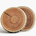 HYSEAS Decorative Round Throw Pillow, 3D Digital Print Comfortable Kids Funny Cute Wood Log Pillow Circle Seating Floor Cushion for Home, Couch, Sofa, Bedroom, Stump, 16 x 2.75 Inch, 2 Pack