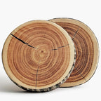 HYSEAS Decorative Round Throw Pillow, 3D Digital Print Comfortable Kids Funny Cute Wood Log Pillow Circle Seating Floor Cushion for Home, Couch, Sofa, Bedroom, Stump, 16 x 2.75 Inch, 2 Pack