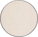 SAFAVIEH Area Rug 10' Round - Natural Fiber Collection - Marble & Beige, Sisal, Woven Design with Border (NF143C)