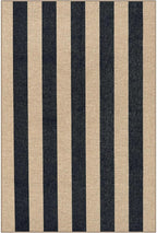 Lahome Elance Striped Easy Jute Rug, 2x3 Entryway Rug Indoor Outdoor Front Door Mat, Farmhouse Neutral Non Slip Non Shedding Washable Kitchen Mats for Floor Foyer
