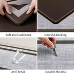 Mattitude Kitchen Mats Set of 2 Cushioned 0.47 inch Thick Rugs Non-Skid Waterproof Mats and Ergonomic Comfort Standing for Floor, Office, Sink,Laundry,Chocolate