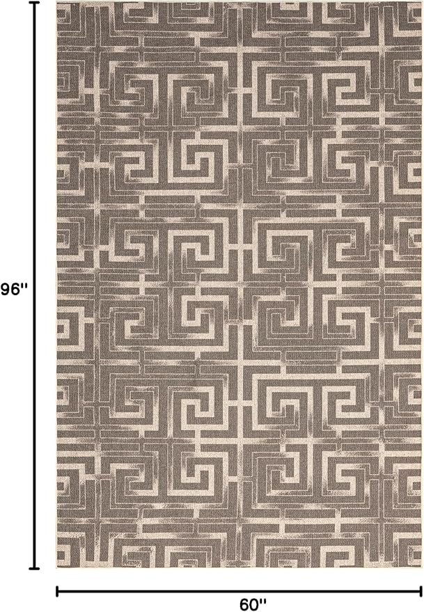 nuLOOM 5' x 8' Easy-Jute Area Rug, Machine Washable, Non-Slip, for Living Room Bedroom Kids Room Nursery Home Decor, Sufia Natural