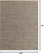 Unique Loom Chindi Jute Collection Area Rug (9' x 12' 2" Rectangle, Black/ Natural)