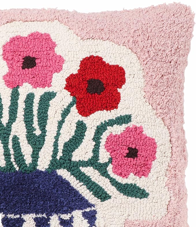 Tov Furniture Blossom Tufted Cotton 20" Square Accent Pillow