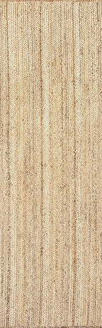 nuLOOM 2x10 Rigo Jute Hand Woven Area Rug, Natural, Solid Farmhouse Design, Natural Fiber, For Bedroom, Living Room, Dining Room, Hallway, Office, Kitchen, Entryway