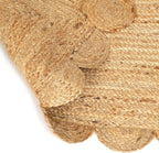 Hand Woven Jute Area Rug - 5' x 8' Feet - Rustic Beige Reversible Rectangular Rugs for Bedroom, Kitchen, Living Room - Vintage Natural Braided Entry Floor Décor Boho 5 x 8 Area Rug