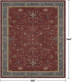 Moroccan Big Rugs for Living Room - Dark Red 10x12 Area Rug for Large Bedroom, Dining Room, Washable Lightweight Foldable Oriental Burgendy Home Décor