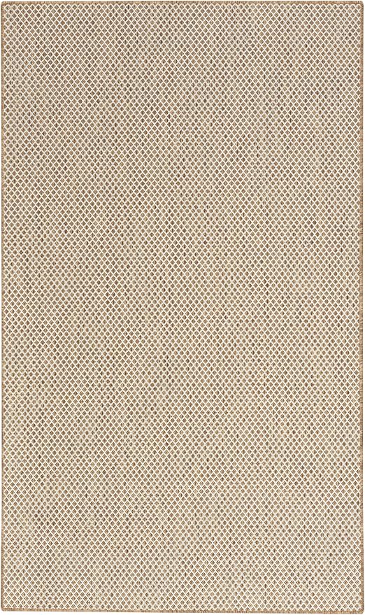 Nourison Home Courtyard Jute Ivory 2' x 3' Area Rug - Easy Clean, Non Shedding, Bed Room, Living Room, Dining Room, Kitchen (2' x 3')