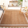 SAFAVIEH Natural Fiber Collection Area Rug - 10' x 14', Natural/Ivory, Geometric Design, Ideal for High Traffic Areas in Living Room, Bedroom, Dining (NF896A)