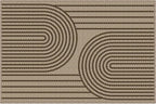 2x3 Door Mat Outdoor Rug Easy Jute Entryway Porch Rug Indoor Foyer Outdoor Patio Low Pile Ultra-Thin Area Rug Washable Non-Slip Brown Rainbow Throw Carpet for Front Door Entrance Floor Mats