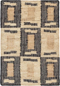 Dash and Albert Cassia Handwoven Jute Rug, 5 X 8 Feet, Black/Neutral Geometric Pattern - Premium Luxury Hotel Quality Soft Breathable Hypoallergenic Machine Washable Easy Care All Season