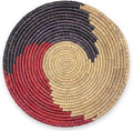 Grain Wares Boho 12 in Handwoven Date Palm Leaf Wall Basket Decor, The Swirl Pattern, Adhesive Strips Included, 1 Basket