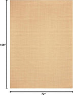 Martha Stewart x SAFAVIEH Area Rug Collection - 6' x 9', Natural Brown, Sisal & Jute, Farmhouse Style, Ideal for Living Room, Bedroom, Office, Dining Space (MSR9501A)