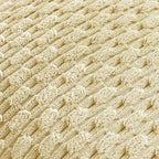 Set of 4 Pale Yellow Decorative Throw Pillow Covers 26x26 Inch Corduroy Pillow Covers for Bed Couch Sofa Living Room Soft Square Cushion Cases