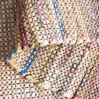 SAFAVIEH Area Rug 8x10 - Cape Cod Collection - Large - Pink & Beige, Handmade Denim & Jute, Ideal for Living Room, Bedroom, Office, Dining Space (CAP153U)