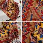 Boho Throw Blankets Reversible Woven Blankets Cover Hippie for Couch Bed Recliner Sofa Bohemian Tapestry Colorful Furniture Protector Cover for Home Décor, Astrology, Double Side, 70"x90"