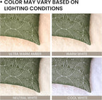 AELS Boho Decorative Textured Throw Pillow Covers 26x26, Modern Mid Century Rainbow Tufted Pillow Case, Farmhouse Rustic Geometric Woven Cushion Case for Bed Couch Sofa, Olive Green
