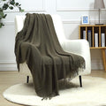 CREVENT Knitted Decorative Throw Blanket for Couch Sofa Chair Bed, Soft Breathable Lightweight for Spring Summer Fall (50''X60'' Green Dot)