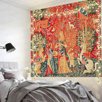 FEASRT Princess European Royal Tapestry, 90x84 Inches Soft Flannelette, Medieval Maiden Wall Blanket