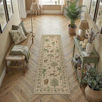 2x6 Easy Jute Runner Rug Washable Brown Printed Hallway Outdoor Rug for Patio Lightweight Non Slip No Sheding Carpet Entryway Bathroom Backyard Porch Kitchen