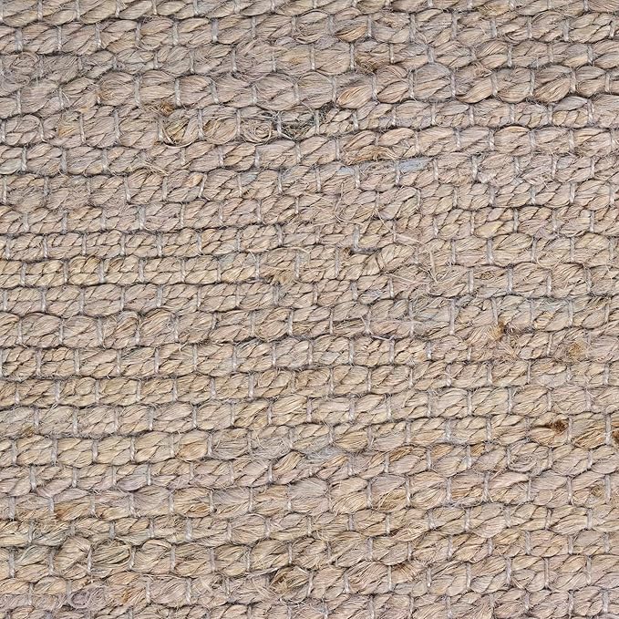 Nourison Home Natural Jute Grey 5' x 7' Area Rug - Easy Clean, Non Shedding, Bed Room, Living Room, Dining Room, Kitchen (5' x 7')