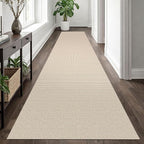 EARTHALL Runner Rug 3x12 Ft Washable Runners for Hallways Extra Long Woven Non Slip Entryway Runner Braided Kitchen Runner Indoor Outdoor Carpet Runners for Entryway, Hall, Foyers, Beige/Khaki