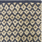 Jute Cotton Diamond Area Rug 2x3 Feet - Grey Natural, Reversible Soft Durable Floor Carpet Ideal for Entryway, Living Room, Kitchen | Farmouse Decorative Samll Neutral Rugs for Laundry Room