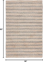 SAFAVIEH Natural Fiber Collection Accent Rug - 3' x 5', Black & Natural, Handmade Flat Weave Stripe Jute & Cotton Jute, Ideal for High Traffic Areas in Entryway, Living Room, Bedroom (NFB655Z)