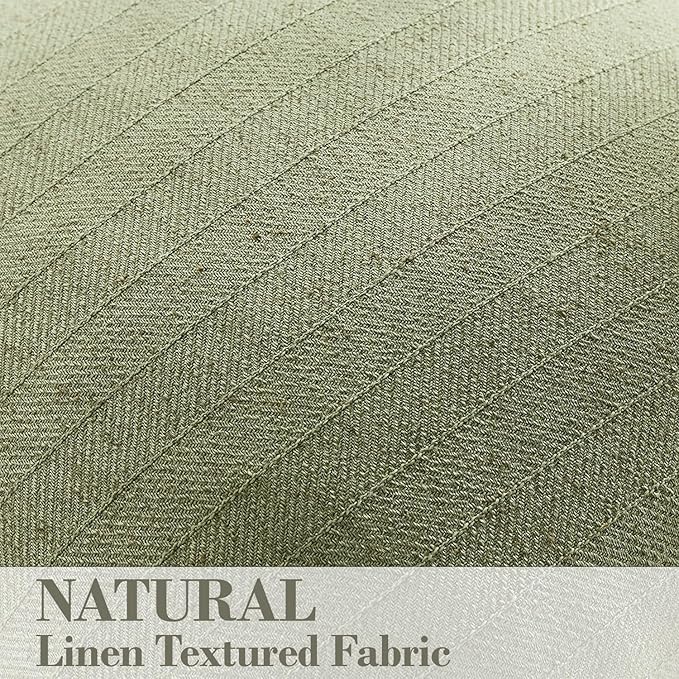 12x20 Linen Pillow Covers Sage Green Pack of 2 Farmhouse Boho Neutral Accents Striped Textured Rectangular Lumbar Decorative Throw Pillow Cases for Living Room Couch Bed Home Decor