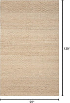SAFAVIEH Area Rug 8x10 - Natural Fiber Collection - Large - Natural, Handmade Jute, Farmhouse Style, Ideal for Living Room, Bedroom, Dining Space (NF731A)