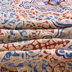 Exclusivo Mezcla 50"x 60" Quilted Throw Blanket- Microfiber Quilt Throw with Boho Striped Pattern, Reversible Brick-Red Versatile Lap Quilt for All Seasons, Lightweight Throws for Bed/Couch/Sofa