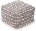 Anji Mountain Pouf Ottoman Foot Rest, Handmade Ottoman Pouf, Comfortable Foot Stool, Decorative Floor Seating for Living Room Decor, Bedroom & Home Décor Accent - Georgette
