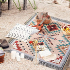 Touchat Native American Blanket Boho Throw Blanket for Sofa and Bed, Mexican Decorative Farmhouse Blanket, Southwest Decor Woven Blankets, Aztec Throw Blankets Bohemian with Tassel(Brown,50×60 inch)