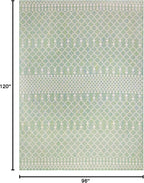 Nourison Home Positano Blue Green 8' x 10' Area Rug - Easy Clean, Non Shedding, Bed Room, Living Room, Dining Room, Kitchen (8' x 10')
