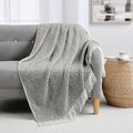 BOURINA Throw Blanket Soft Lightweight Cozy Throw for Bed Couch Decorative Blanket, Light Grey 50" x 60"