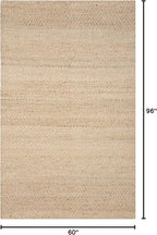 SAFAVIEH Natural Fiber Collection Area Rug - 5' x 8', Natural, Handmade Farmhouse Fringe Jute, Ideal for High Traffic Areas in Living Room, Bedroom (NF731A)
