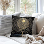 Vintage Dark William Morris Forest Night Moon Decor Pillow Covers 18x18,Black Forest Decor,Dark Dcademia Floral Decorative Throw Pillow Covers for Home Bedroom Living Room