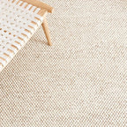 SAFAVIEH Area Rug 6x8 - Natura Collection - Beige & Ivory, Handmade Wool Blend, Textured Design, Ideal for Living Room, Bedroom, Dining Space (NAT425B)