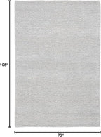 SAFAVIEH Area Rug 6x9 - Natura Collection - Silver, Handmade Wool Blend, Textured Design, Ideal for Living Room, Bedroom, Dining Space (NAT425G)