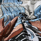 Snycler Boho Throw Blanket for Bed 50 * 60inch Woven Blanket Cotton Polyester Farmhouse Decor for Indoor Outdoor Sofa Bedroom Garden，All Season(Woman)