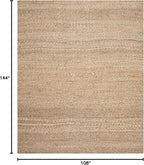 SAFAVIEH Natural Fiber Collection Area Rug - 9' x 12', Natural, Handmade Farmhouse Jute, Ideal for High Traffic Areas in Living Room, Bedroom (NF732A)