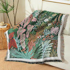Hopstar Forest Green Throw Blanket Navajo Indian Blankets and Throws Boho Western Decor Couch Cover Blanket for Bed Sofa Living Room Beach Travel 51"x63" (Hylaea)