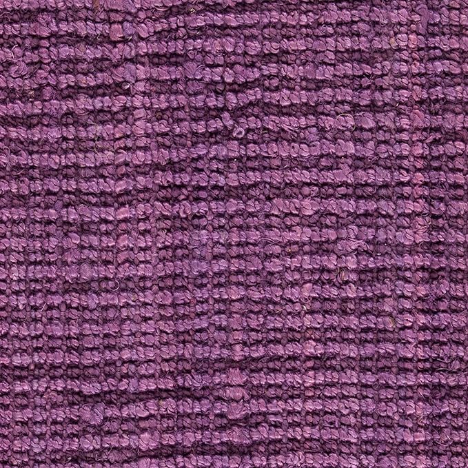 SAFAVIEH Area Rug 9x12 - Natural Fiber Collection - Large - Purple, Handmade Jute, Farmhouse Style, Chunky Textured Thick Pile (NF447B)