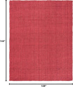 SAFAVIEH Natural Fiber Collection Area Rug - 9' x 12', Red, Handmade Farmhouse Jute, Ideal for High Traffic Areas in Living Room, Bedroom (NF730D)