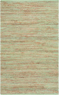 SAFAVIEH Area Rug 4x6 - Cape Cod Collection - Green & Natural, Handmade Jute & Cotton, Ideal for Living Room, Bedroom, Dining Space (CAP236Y)