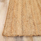 Superior Hand Woven Natural Fiber Reversible High Traffic Resistant Braided Jute Area Rug, 5' x 8'