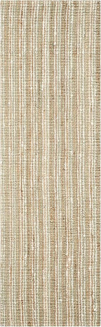SAFAVIEH Natural Fiber Collection Runner Rug - 2'6" x 8', Sage & Natural Brown, Handmade Jute, Farmhouse Style, Chunky Textured Thick Pile (NF447S)